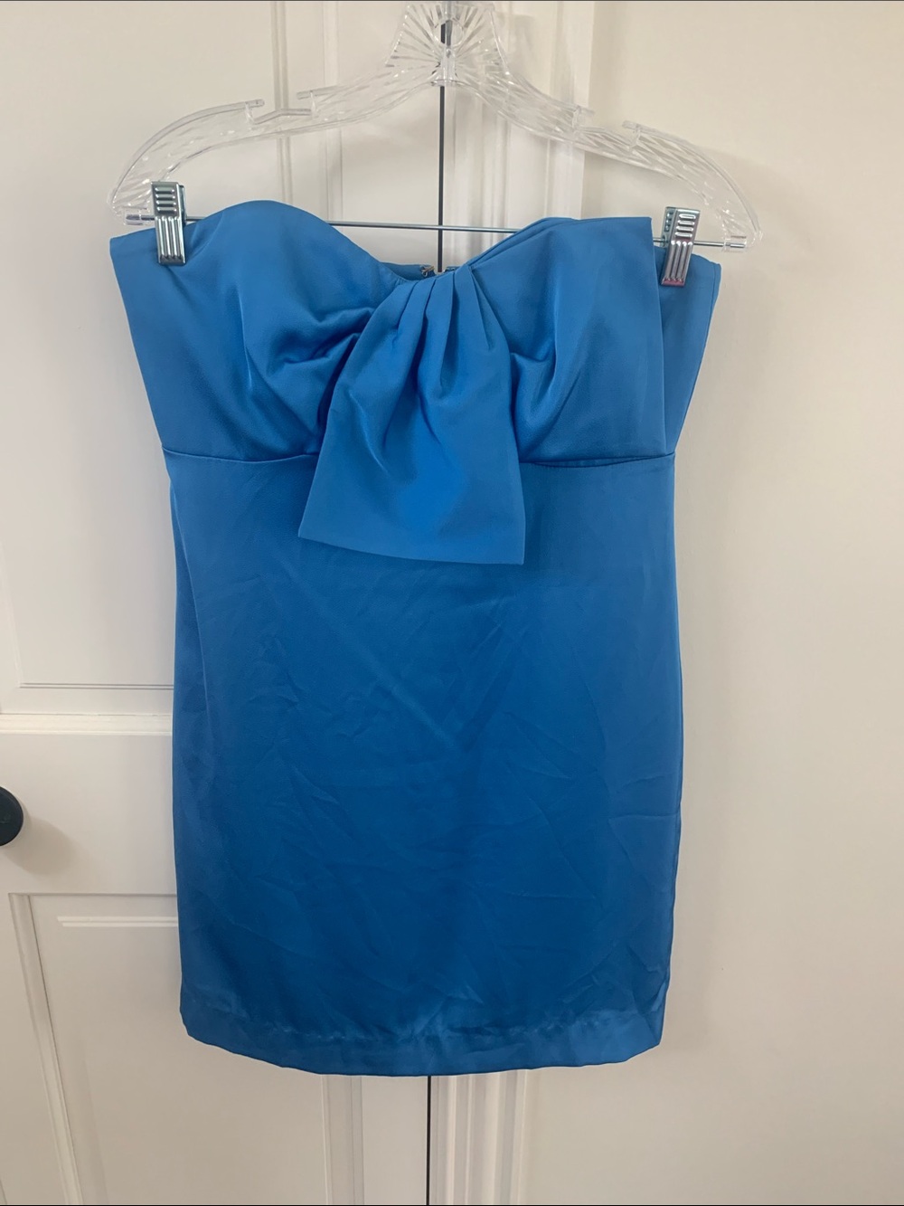 Lilly Pulitzer Strapless Royal Blue Bow-Front Sheath Dress, Size 2